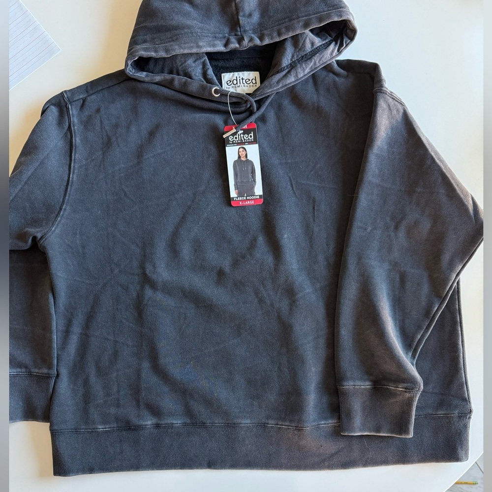 Edited by Remi Bader Women's Relaxed Fit Fleece Hoodie - Washed Black
